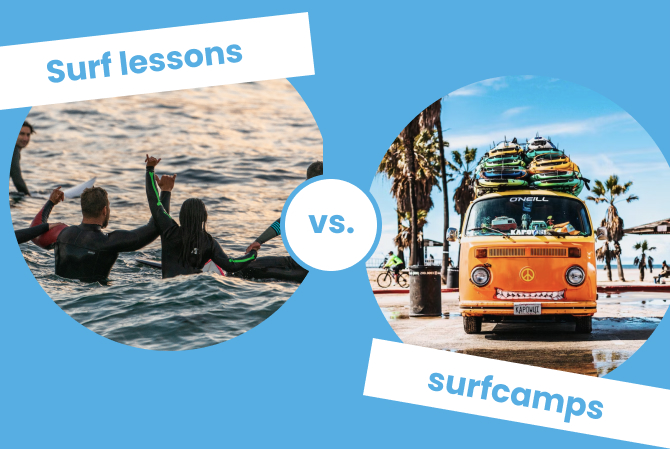 SurfySpot - Lecciones de surf vs. Surfcamps