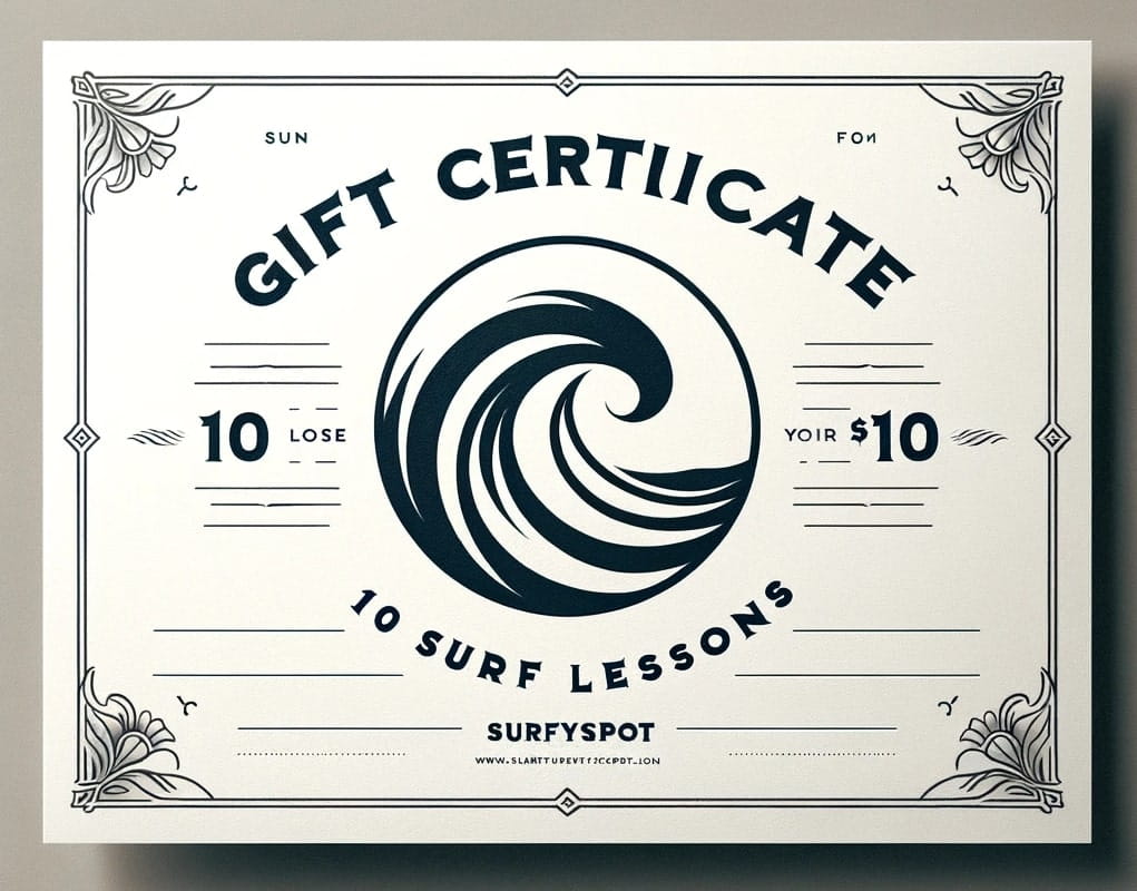 SurfySpot - 10 Lessnos voucher gift
